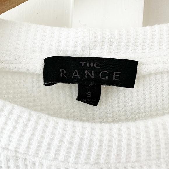 THE RANGE white waffle knit trumpet long sleeve shirt - Picture 4 of 4